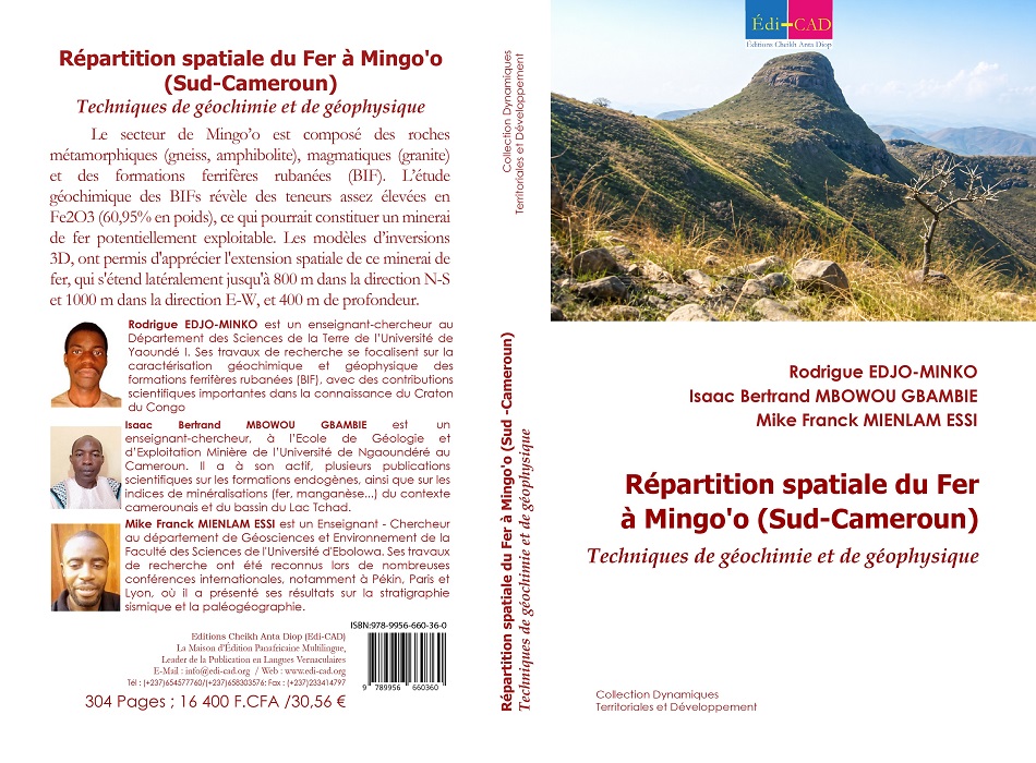         Répartition spatiale du Fer à Mingo'o (Sud -Cameroun). Techniques de géochimie et de géophysique  